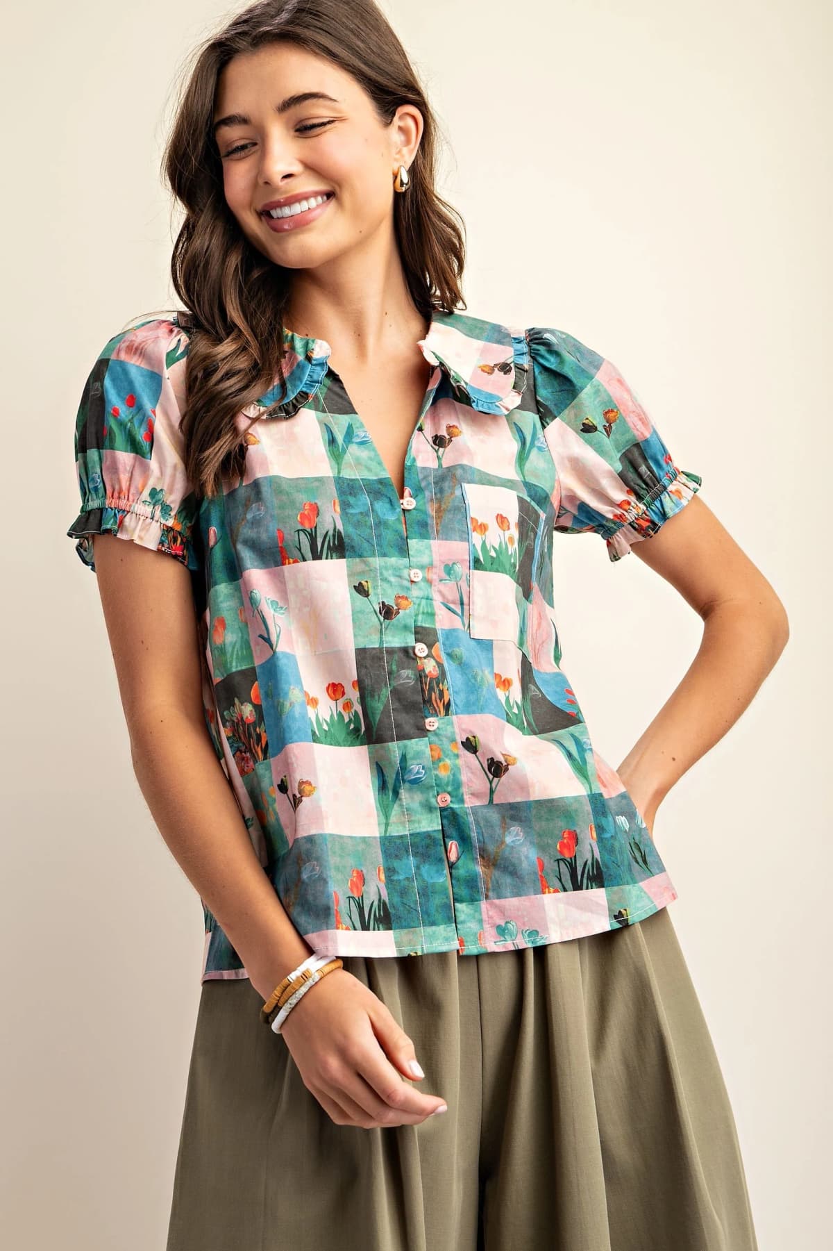 TM1051 - PINK/GREEN MULTI