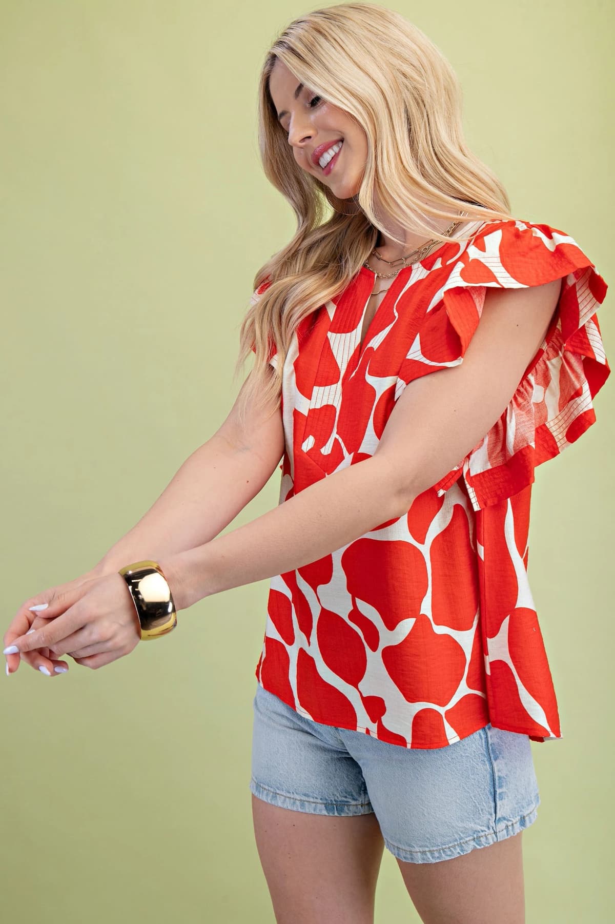 TE1270 - TOMATO / IVORY