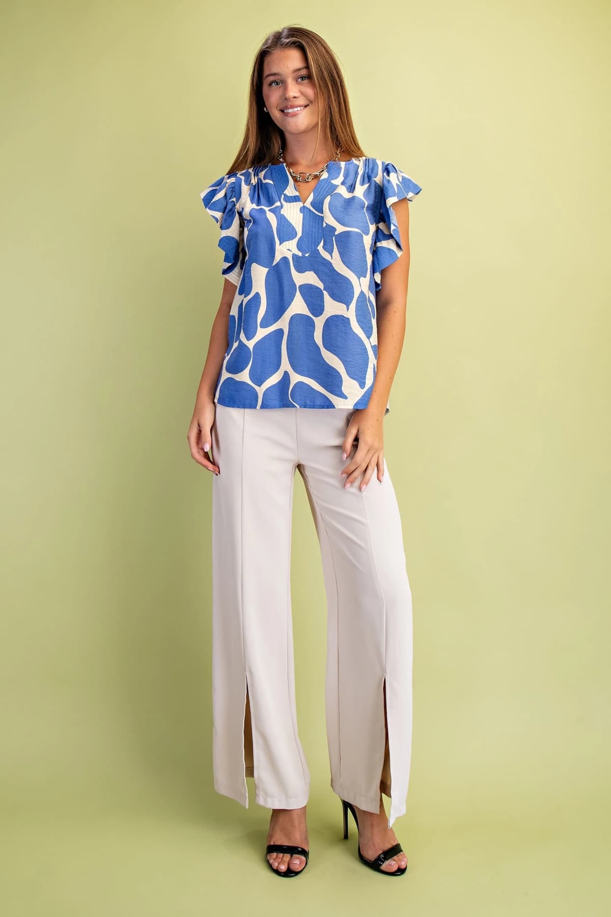 TE1270 - BLUE / IVORY