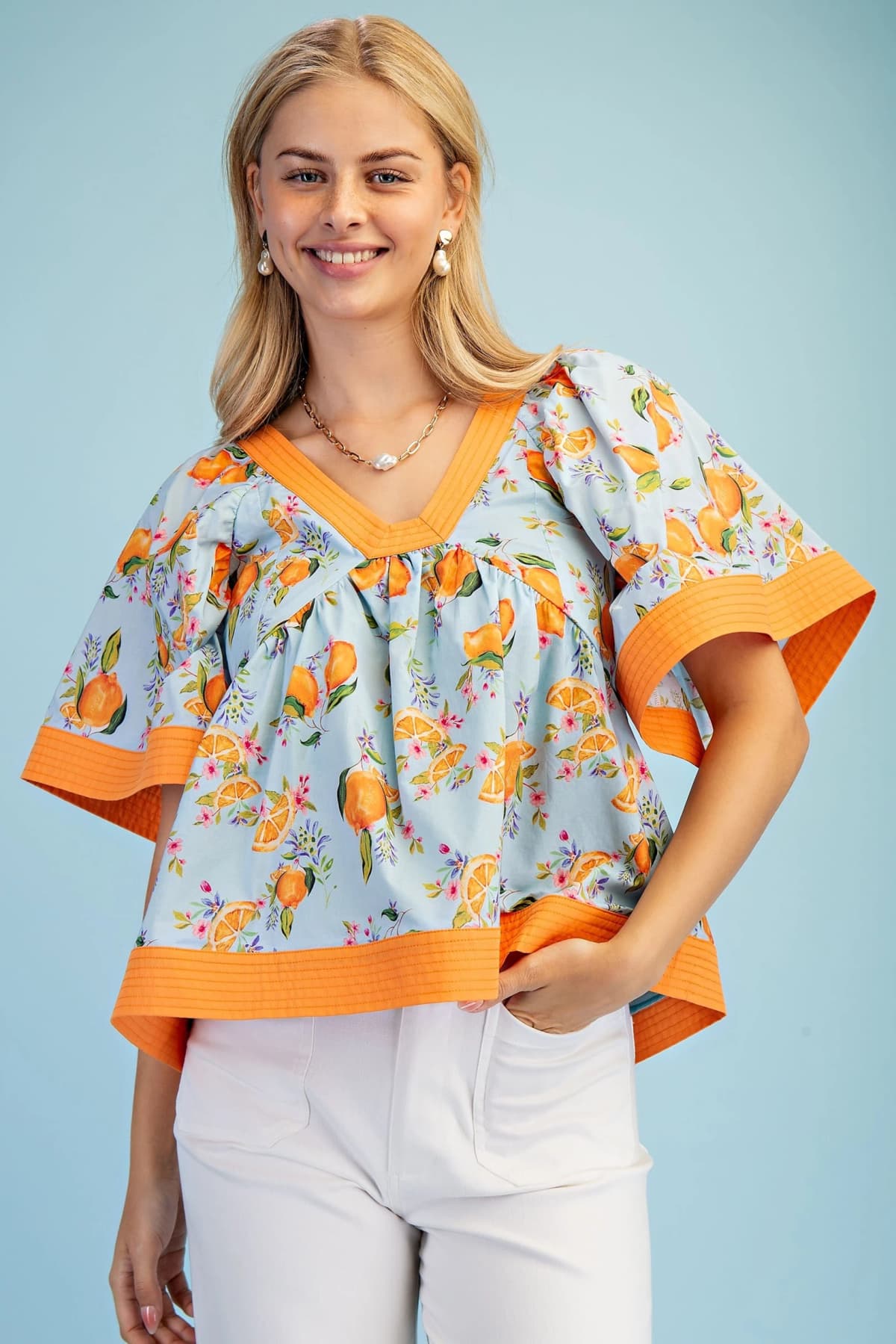 TY1016 - SKYBLUE/ORANGE