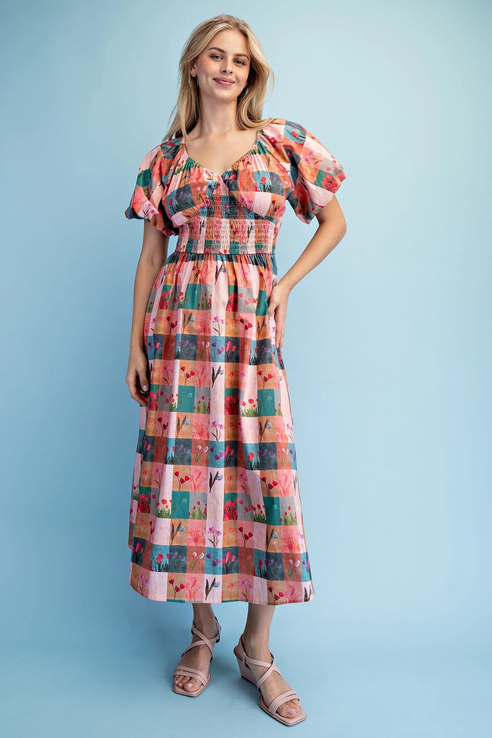 TY1039 - CORAL/BLUE MIX