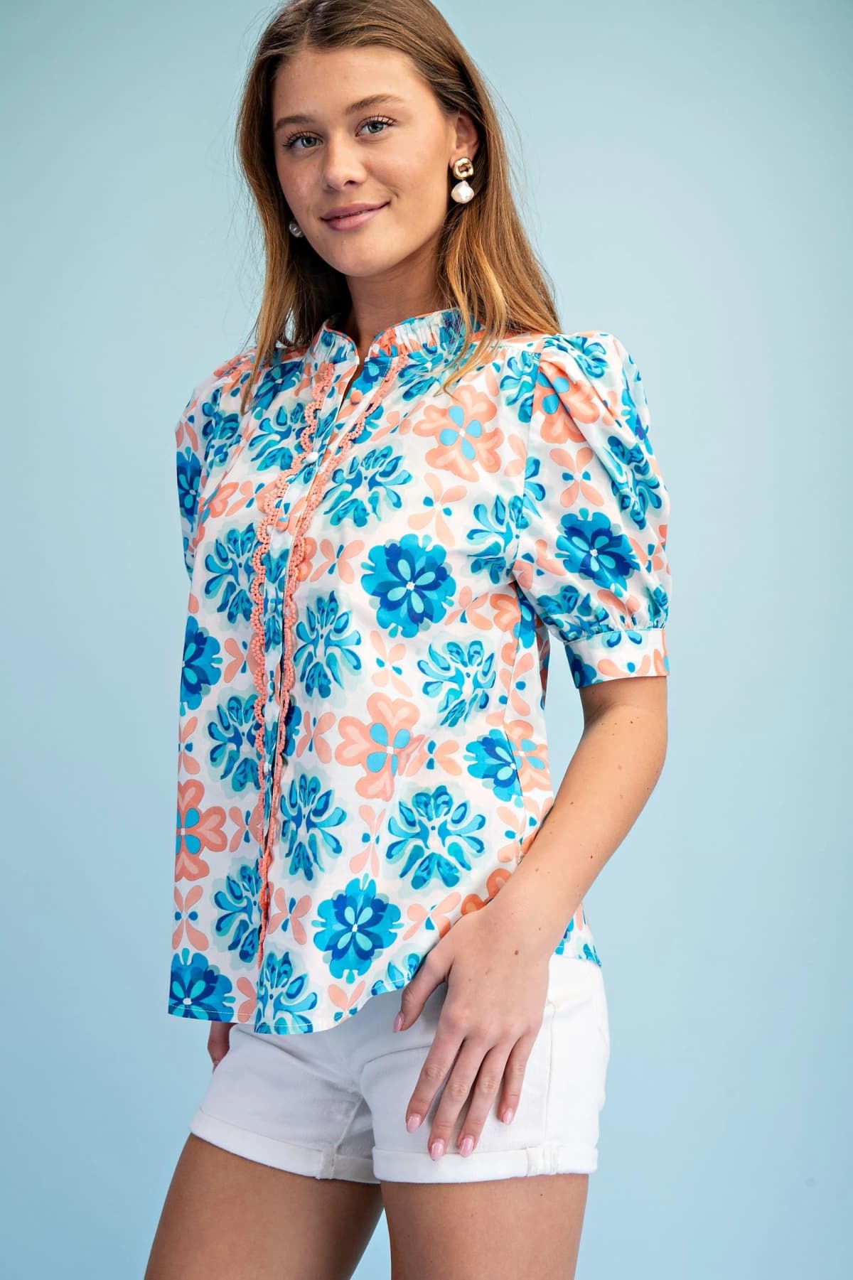 TE1741 - CORAL / BLUE