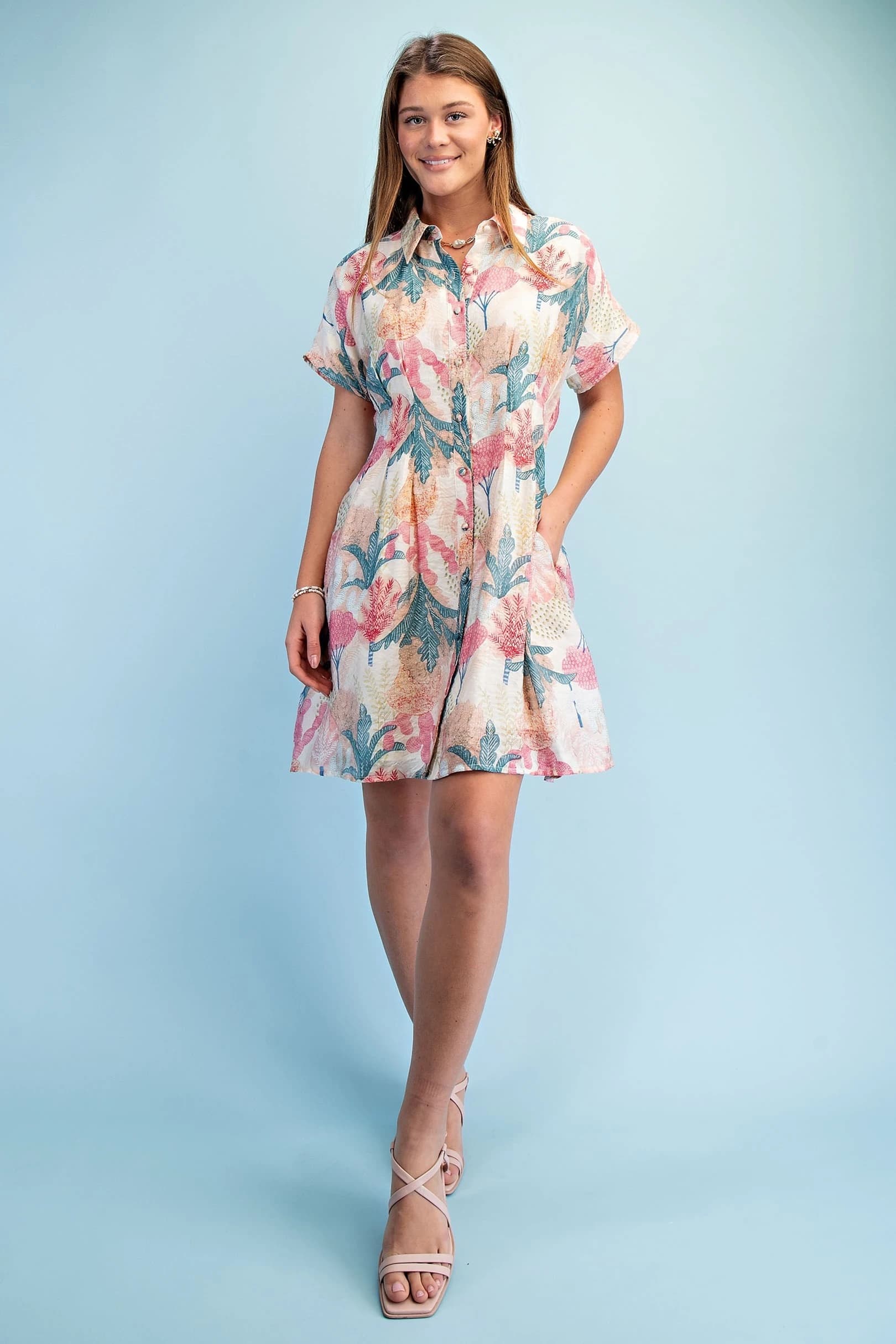 TE1787 - CORAL / TEAL