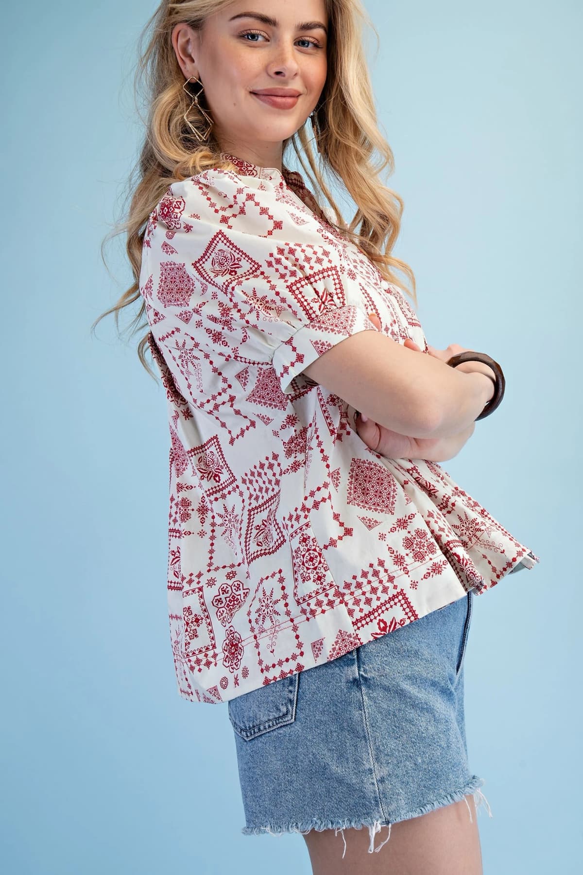 TE1925 - IVORY / RED