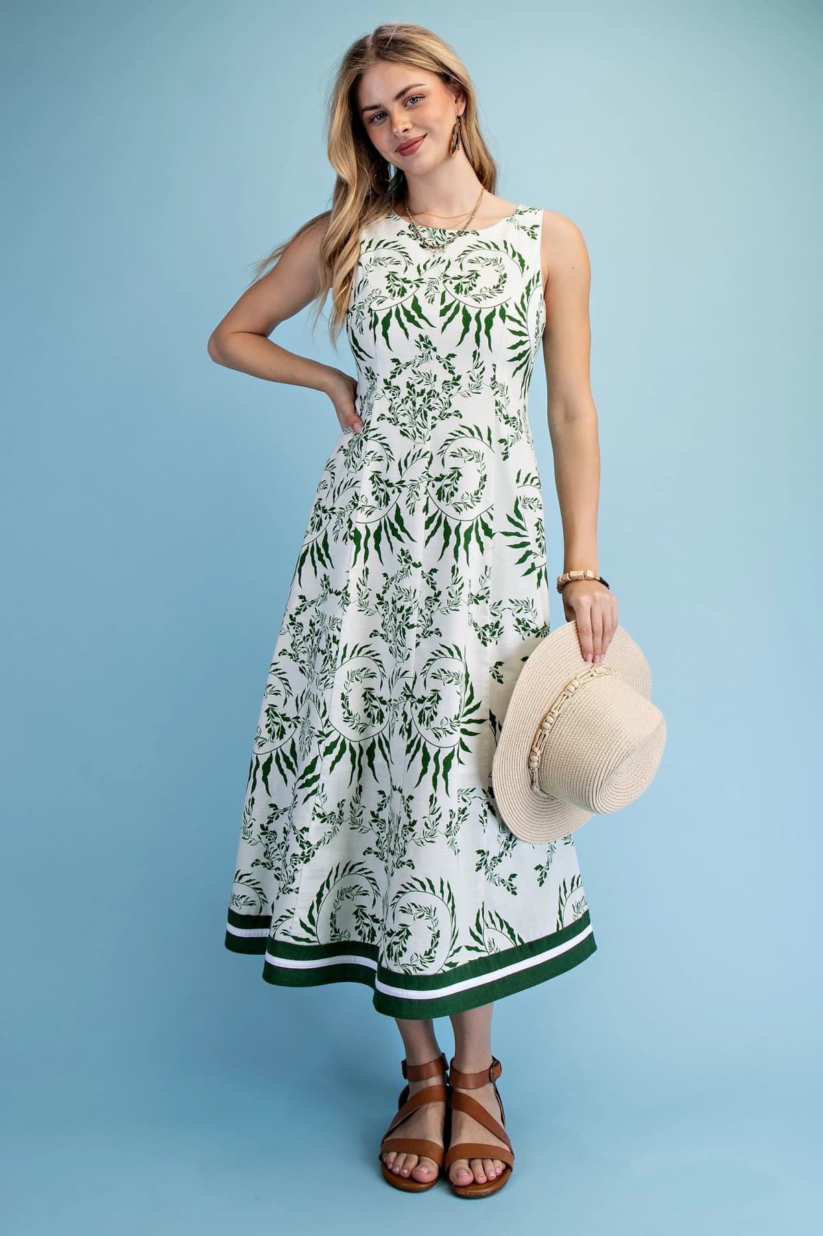 TY1210 - GREEN/IVORY