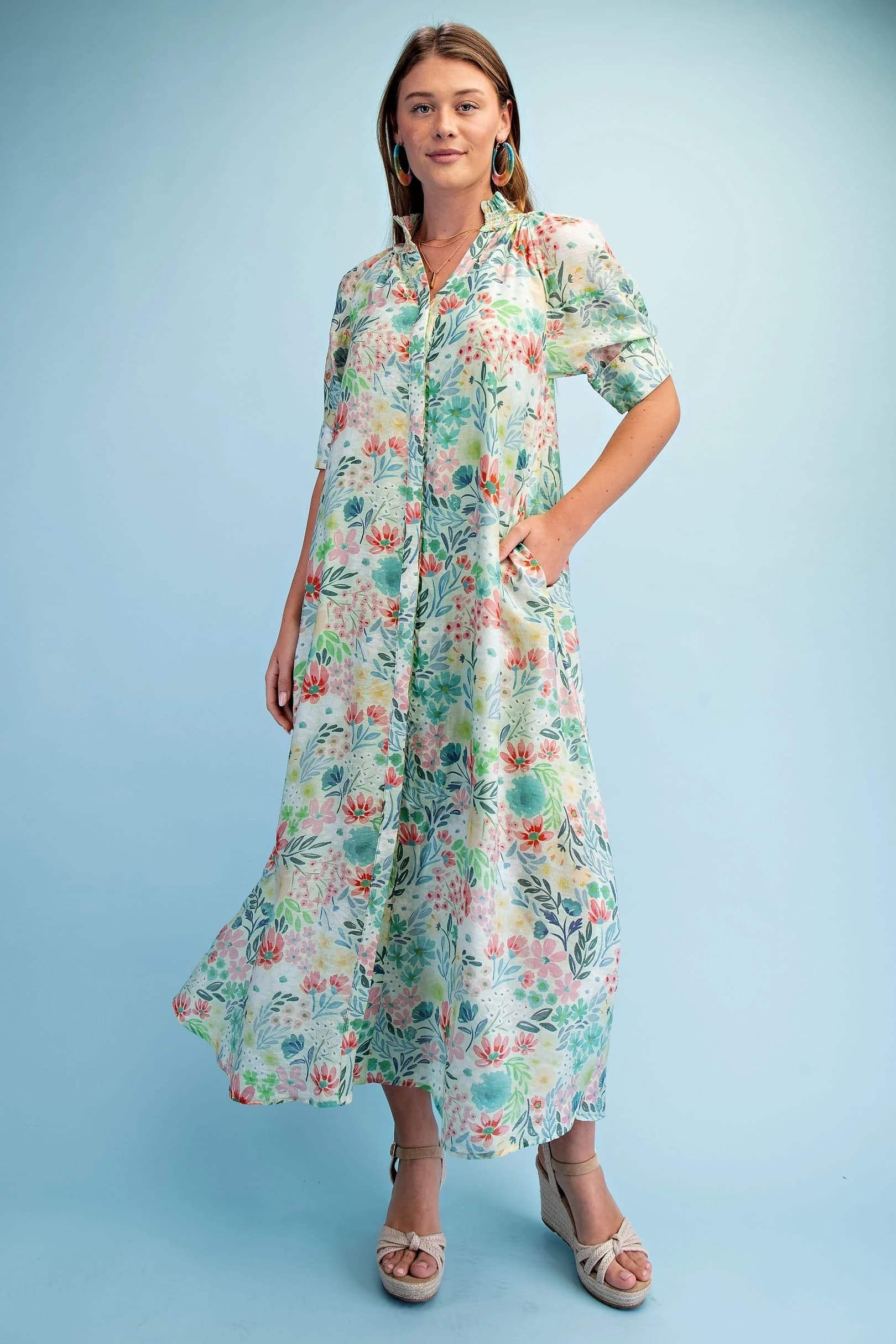 TE1941 - GREEN / BLUSH