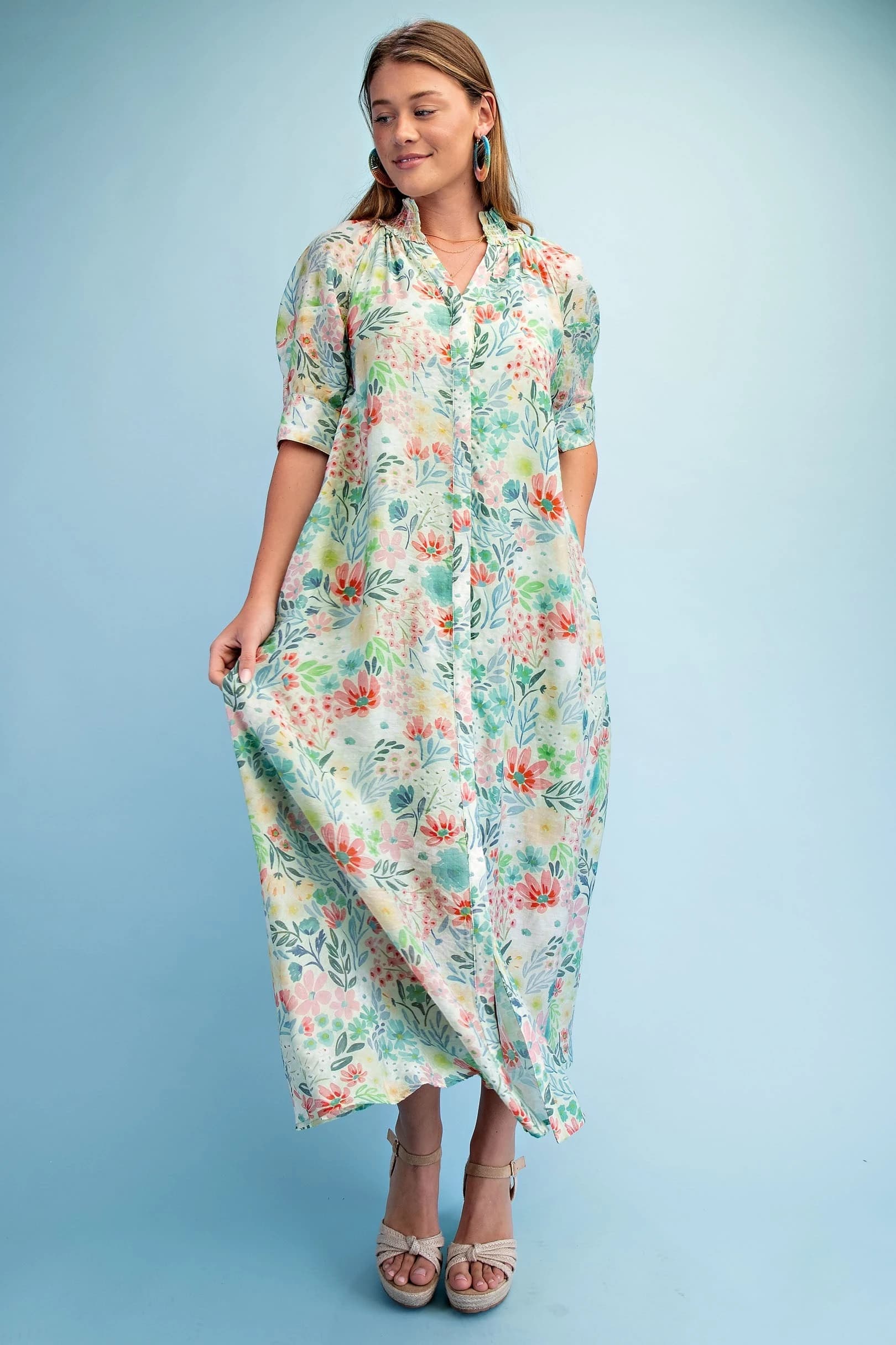 TE1941 - GREEN / BLUSH