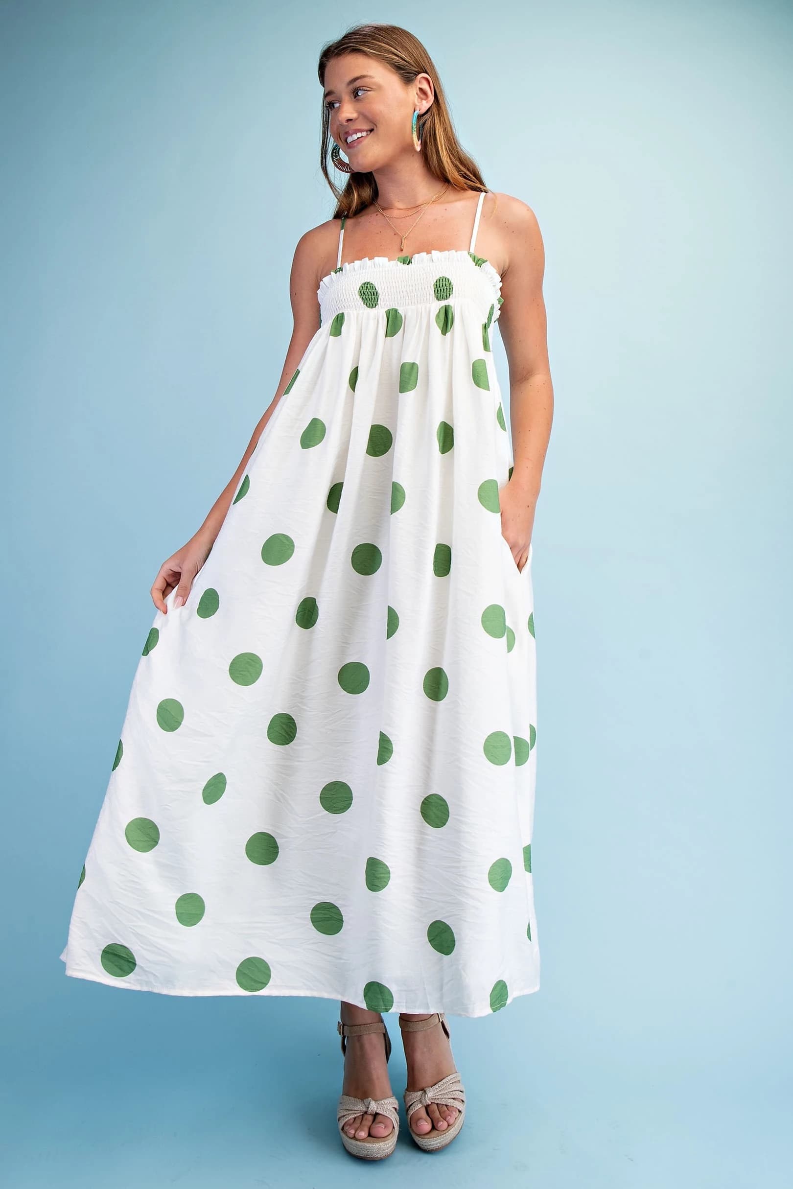 TY1347 - GREEN POLKA-DOT