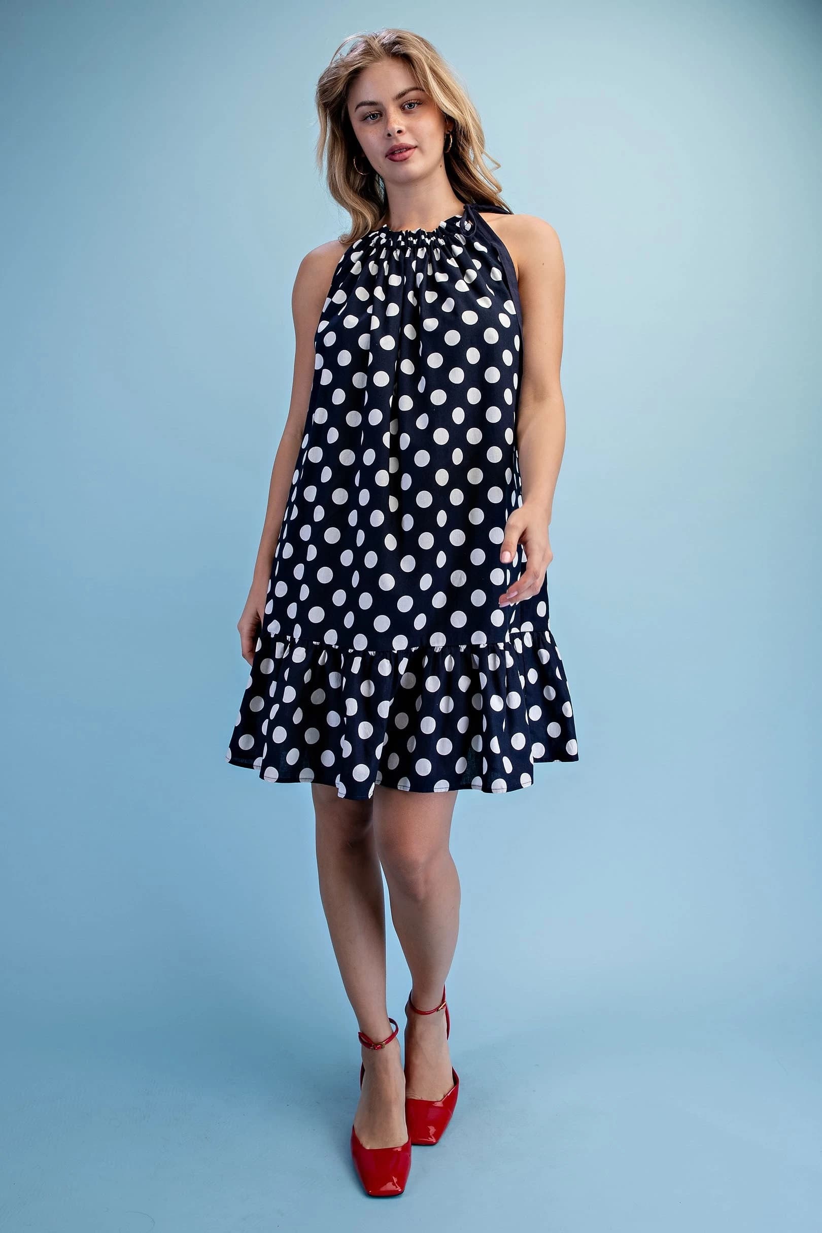 TY1359 - NAVY POLKA-DOT